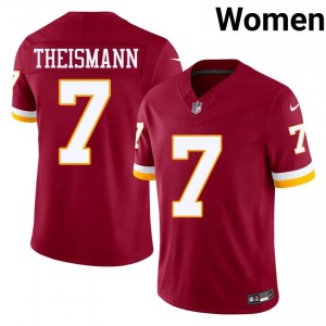 Washington Commanders Joe Theismann #7 Women Authentic Football Embroidery Jersey - Burgundy Edition 78907180