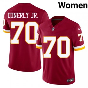WAS Josh Conerly Jr. #72 Women Premium Football Embroidery Jersey - Burgundy Edition 89637871