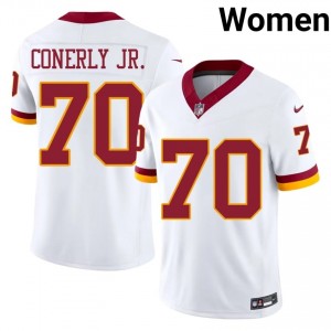 Josh Conerly Jr. Washington Commanders #72 Women Authentic Football Stitched Jersey - White Edition 69000644