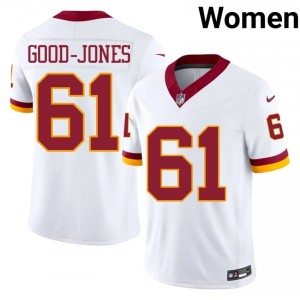 Julian Good-Jones Commanders #61 Women NFL Football Stitched Jersey - White Edition 81932077