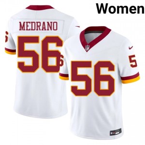 Kain Medrano Washington #56 Women Moisture Wicking Football Stitched Jersey - White Edition 26255527