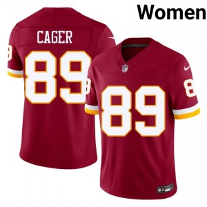 WAS Commanders Lawrence Cager #89 Women Player Football Embroidery Jersey - Burgundy Edition 47867802