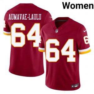 WAS Commanders Malaesala Aumavae-Laulu #64 Women Iconic Football Embroidery Jersey - Burgundy Edition 10014969