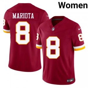 WAS Commanders Marcus Mariota #8 Women Exclusive Football Embroidery Jersey - Burgundy Edition 10246072