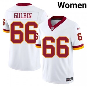 Matt Gulbin WAS Commanders #66 Women Moisture Wicking Football Stitched Jersey - White Edition 47336491