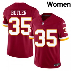Commanders Percy Butler #35 Women Limited Football Embroidery Jersey - Burgundy Edition 70952918