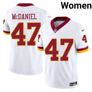 Robert McDaniel WAS Commanders #47 Women Gameday Football Stitched Jersey - White Edition 61613899