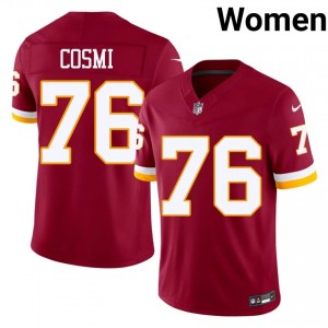 Washington Commanders Sam Cosmi #76 Women Iconic Football Embroidery Jersey - Burgundy Edition 10549015