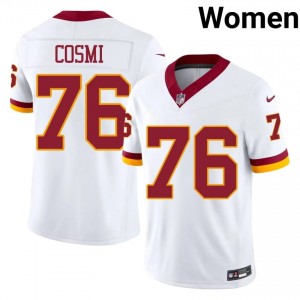 Sam Cosmi Commanders #76 Women Essential Football Stitched Jersey - White Edition 25987058