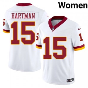 Sam Hartman WAS Commanders #15 Women Classic Football Stitched Jersey - White Edition 21422845