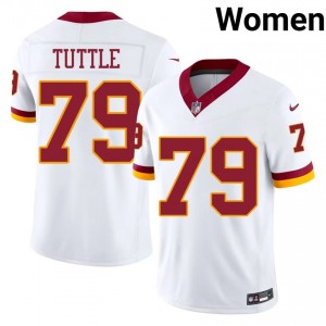 Shy Tuttle WAS #79 Women Durable Football Stitched Jersey - White Edition 43572509