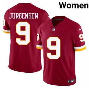 Commanders Sonny Jurgensen #9 Women Moisture Wicking Football Embroidery Jersey - Burgundy Edition 73655495