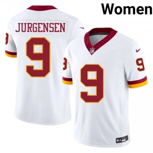 Sonny Jurgensen WAS Commanders #9 Women Durable Football Stitched Jersey - White Edition 71079501