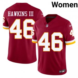 WAS Commanders Tre Hawkins III #46 Women Premium Football Embroidery Jersey - Burgundy Edition 53008340