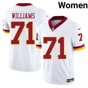 Trent Williams Commanders #71 Women Elite Thread Football Stitched Jersey - White Edition 97452554
