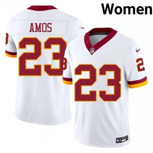 Trey Amos Commanders #23 Women Classic Football Stitched Jersey - White Edition 64212578