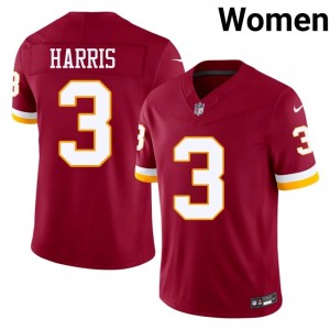 Washington Commanders Will Harris #3 Women Essential Football Embroidery Jersey - Burgundy Edition 68636975