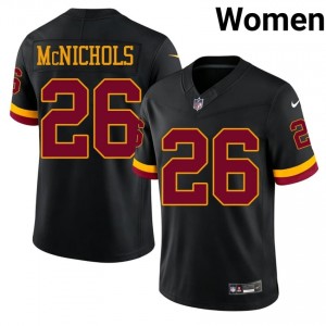 #26 Jeremy McNichols Washington Women Gameday Football Sewn Jersey - Black Edition 26766496
