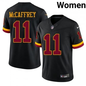 #11 Luke McCaffrey WAS Commanders Women Pro Cut Football Sewn Jersey - Black Edition 54546496