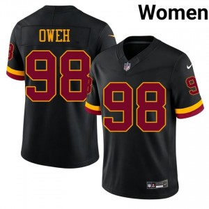 #98 Odafe Oweh WAS Women Essential Football Stitch Jersey - Black Edition 32214355