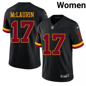 #17 Terry McLaurin WAS Commanders Women Exclusive Football Stitch Jersey - Black Edition 13302342