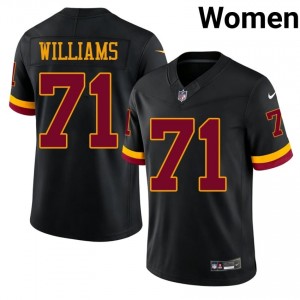 #71 Trent Williams WAS Commanders Women Exclusive Football Stitch Jersey - Black Edition 30003146