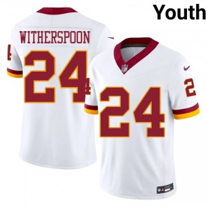 Ahkello Witherspoon Washington Commanders #24 Youth Iconic Football Stitched Jersey - White Edition 80072903
