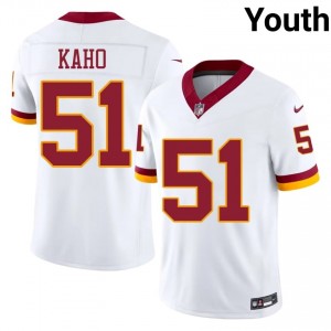 Ale Kaho WAS Commanders #51 Youth Authentic Football Stitched Jersey - White Edition 70033211