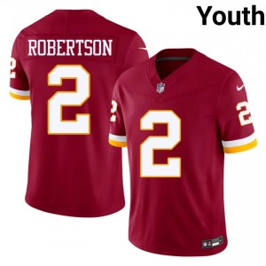 WAS Commanders Amik Robertson #2 Youth Premium Football Embroidery Jersey - Burgundy Edition 83346281