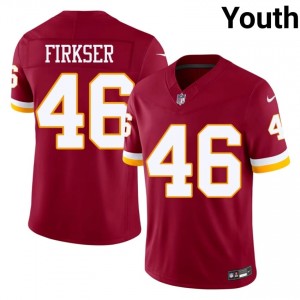 Commanders Anthony Firkser #46 Youth Essential Football Embroidery Jersey - Burgundy Edition 55282287