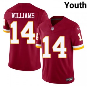 WAS Commanders Antonio Williams #14 Youth Exclusive Football Embroidery Jersey - Burgundy Edition 11027515