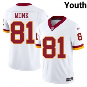 Art Monk Washington #81 Youth Moisture Wicking Football Stitched Jersey - White Edition 31916405
