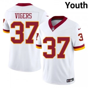 Car'lin Vigers Washington Commanders #37 Youth Classic Football Stitched Jersey - White Edition 52060847
