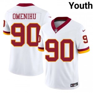 Charles Omenihu WAS #90 Youth Durable Football Stitched Jersey - White Edition 23899552
