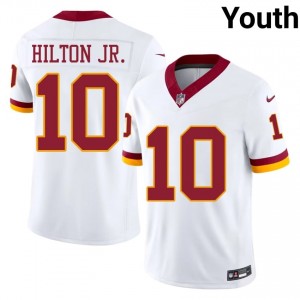 Chris Hilton Jr. Washington Commanders #10 Youth Durable Football Stitched Jersey - White Edition 88436899