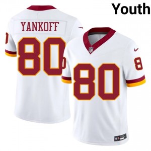 Colson Yankoff WAS Commanders #80 Youth Gameday Football Stitched Jersey - White Edition 81132100