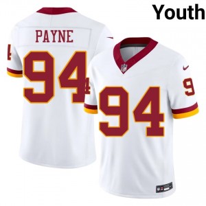 Daron Payne Commanders #94 Youth Player Football Stitched Jersey - White Edition 33116683