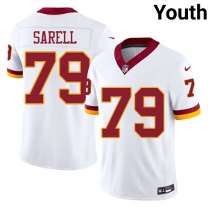 Foster Sarell Commanders #79 Youth Premium Football Stitched Jersey - White Edition 73381539
