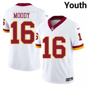 Jake Moody WAS Commanders #16 Youth Pro Cut Football Stitched Jersey - White Edition 51030031