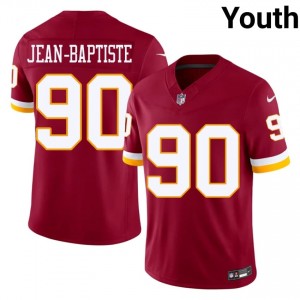 Commanders Javontae Jean-Baptiste #90 Youth Player Football Embroidery Jersey - Burgundy Edition 37263838