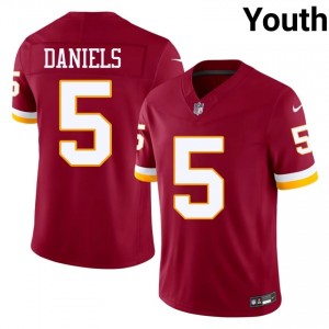Washington Jayden Daniels #5 Youth Player Football Embroidery Jersey - Burgundy Edition 77223377