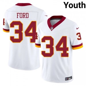 Jerome Ford Washington Commanders #34 Youth Classic Football Stitched Jersey - White Edition 34331072