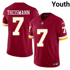 Washington Commanders Joe Theismann #7 Youth Exclusive Football Embroidery Jersey - Burgundy Edition 67587295