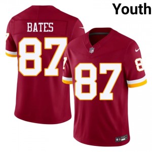 WAS John Bates #87 Youth Limited Football Embroidery Jersey - Burgundy Edition 79635899
