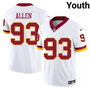 Jonathan Allen WAS #93 Youth Exclusive Football Stitched Jersey - White Edition 85829092