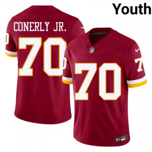 WAS Commanders Josh Conerly Jr. #72 Youth Elite Thread Football Embroidery Jersey - Burgundy Edition 37937996