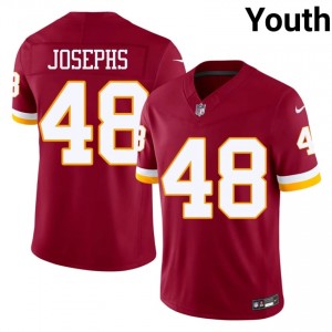 Washington Commanders Joshua Josephs #48 Youth Pro Cut Football Embroidery Jersey - Burgundy Edition 39085691
