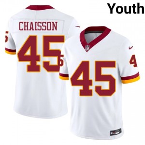 K'Lavon Chaisson Washington Commanders #45 Youth Pro Cut Football Stitched Jersey - White Edition 88636128