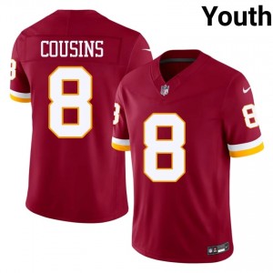Commanders Kirk Cousins #8 Youth Gameday Football Embroidery Jersey - Burgundy Edition 12709363