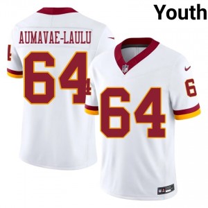 Malaesala Aumavae-Laulu Washington #64 Youth Gameday Football Stitched Jersey - White Edition 47691777